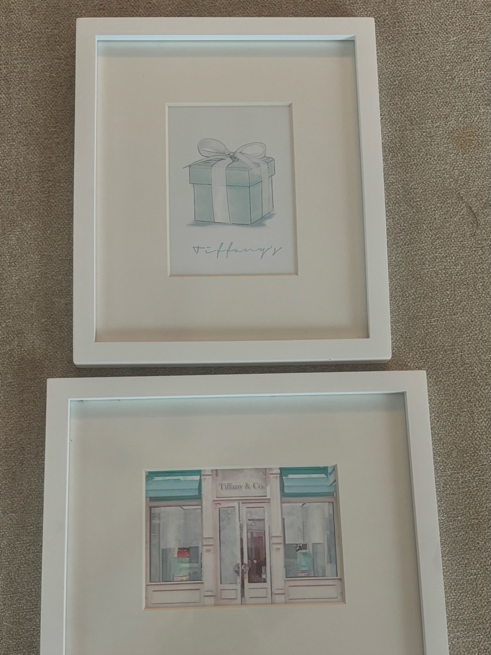 Tiffany and co inspired matted prints